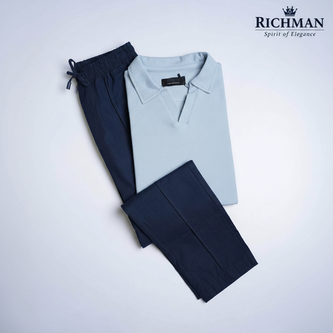 Old School Polo Shirt + Cargo Trouser Set with Pockets – 9 Colors Available