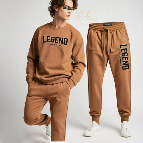 Trending Brown Legend Sticker Tracksuit for Men & Women