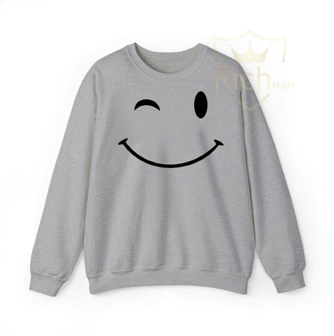 RichMan_Winter Pack of 2 premium printed Full Sleeve sweatshirt batman and happy Face For Men and Women's