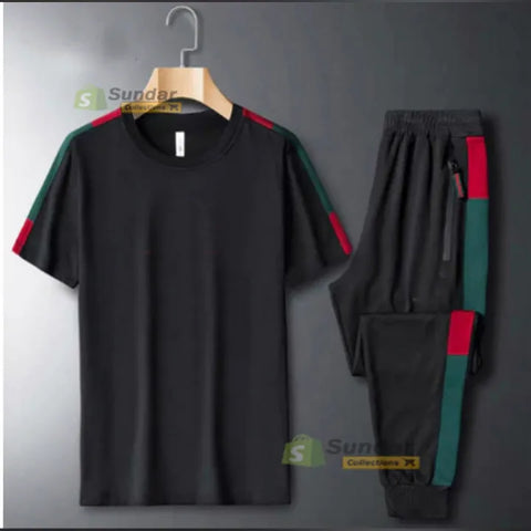 Trendy Summer Men's Party Track Suite (T shirt + Trouser )