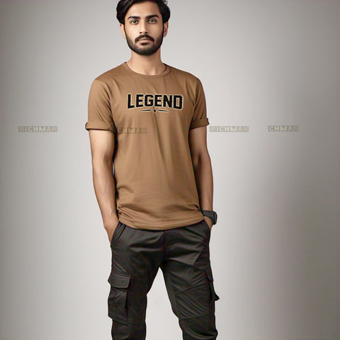 Summer Copper Brown T-Shirt & Black Cargo Trouser for Summer Tracksuit
