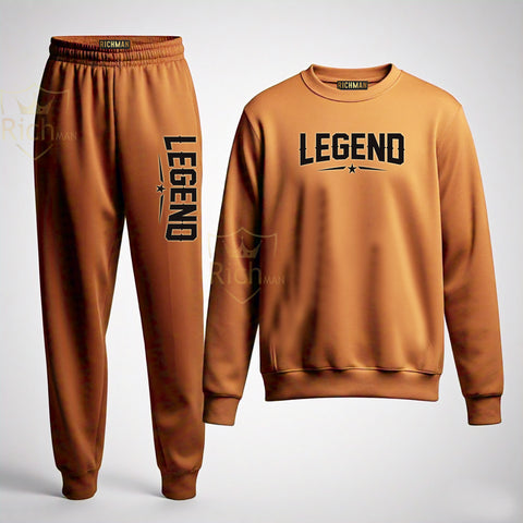 Trending Brown Legend Sticker Tracksuit for Men & Women