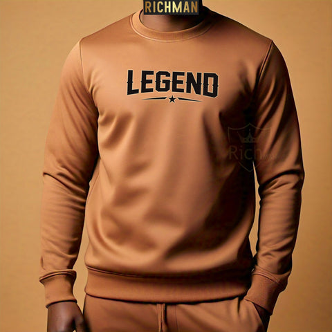 Trending Brown Legend Sticker Tracksuit for Men & Women