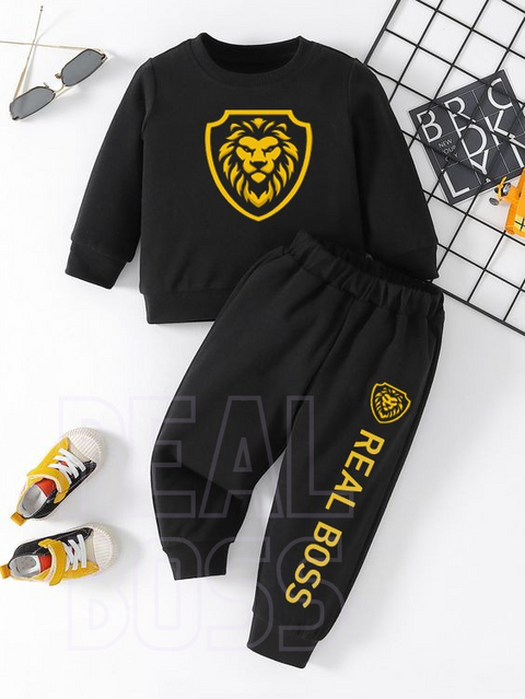Rich Man Winter Tracksuit For Kids(T-Shirt + Trouser) - Tshirts For Boys / Tshirts For Girls