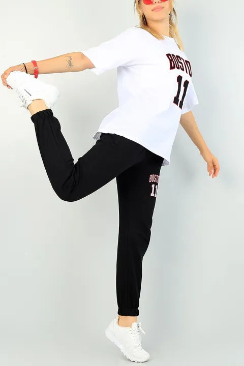 Summer Short Sleeve down shoulder Women Tracksuit , Spring Casual 2 Piece Set (Trouser and T-Shirt) for girls
