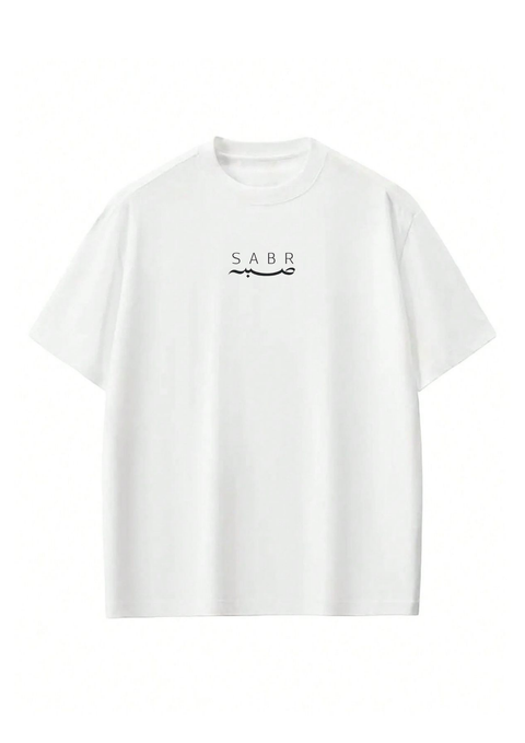 SABAR Premium Cotton Oversized Drop Shoulder T-Shirt – Artistic Printed Design