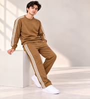 Premium Unisex 3-Stripe Tracksuit Set for Men & Women – Stylish Casual Winter Wear