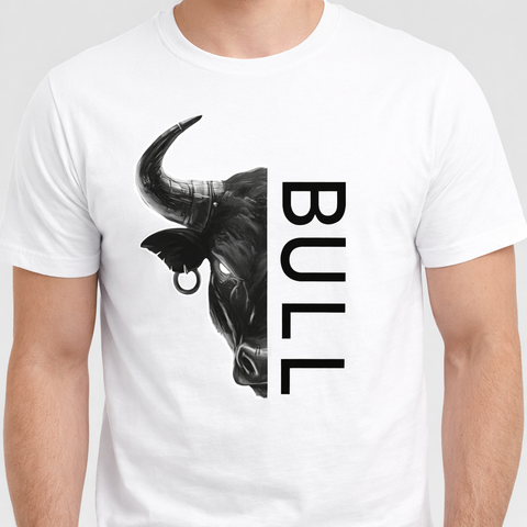 Men’s Bull Graphic Printed T-Shirt – Premium Cotton Casual Summer Tee for Men
