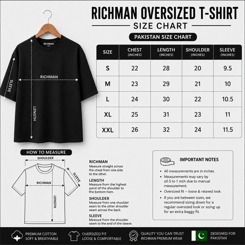 Rich Premium Cotton Oversized Drop Shoulder T-Shirt – Book and Tee Printed Design