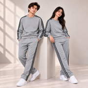 Premium Unisex 3-Stripe Tracksuit Set for Men & Women – Stylish Casual Winter Wear