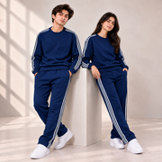 Premium Unisex 3-Stripe Tracksuit Set for Men & Women – Stylish Casual Winter Wear