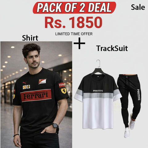 Pack of 2 Deal – Stylish Shirt + TrackSuit Only Rs.1850 | Limited Time Offer