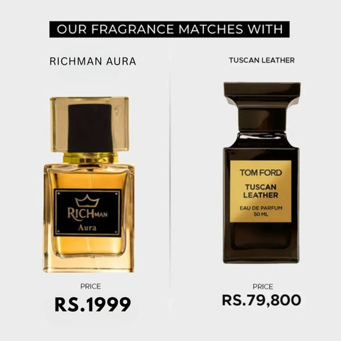 RichMan Aura Perfume for Men, Long Lasting Bold Spicy Scent .