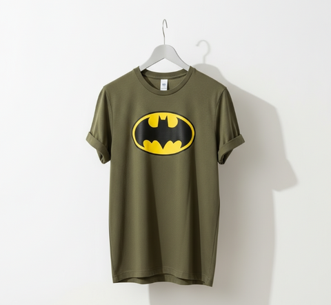 Pack of 2 Men’s Graphic Printed T-Shirts – Soft Cotton Summer Casual Round Neck Half Sleeves (Batman / Superman / R Print)