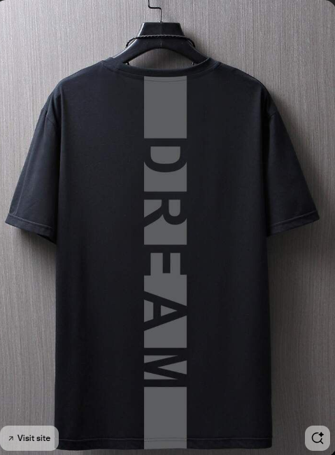 DREAM Vertical Print T-Shirt for Men – Soft Cotton Summer Wear