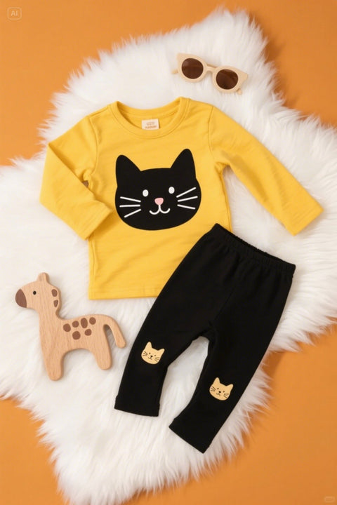 All-Weather Kids Tracksuit – Full Sleeve Sweat Shirt and Black Trouser Set for Active Boys & Girls