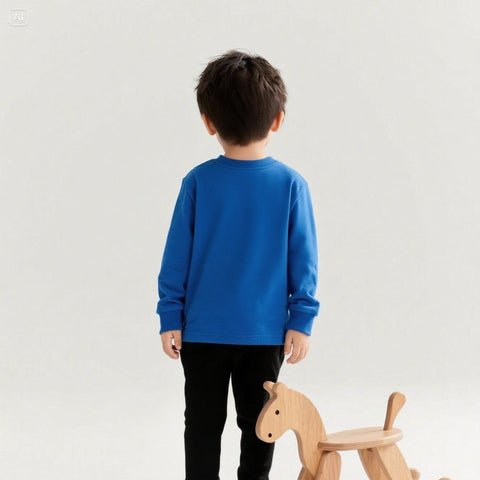 All-Weather Kids Tracksuit – Full Sleeve Sweat Shirt and Black Trouser Set for Active Boys & Girls