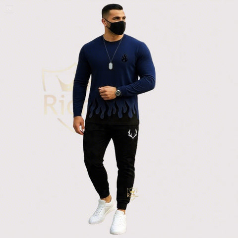 Men's Premium 2-Piece Tracksuit – Full Sleeve Shirt & Trouser Set in 6 Stylish Colors
