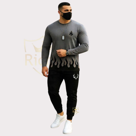 Men's Premium 2-Piece Tracksuit – Full Sleeve Shirt & Trouser Set in 6 Stylish Colors