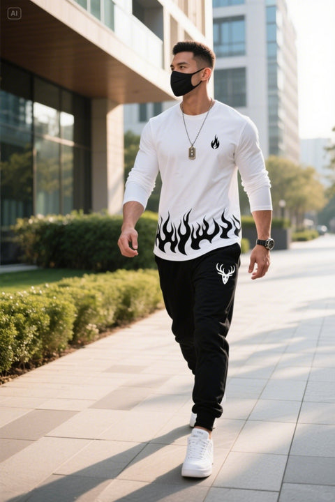 Men's Premium 2-Piece Tracksuit – Full Sleeve Shirt & Trouser Set in 6 Stylish Colors