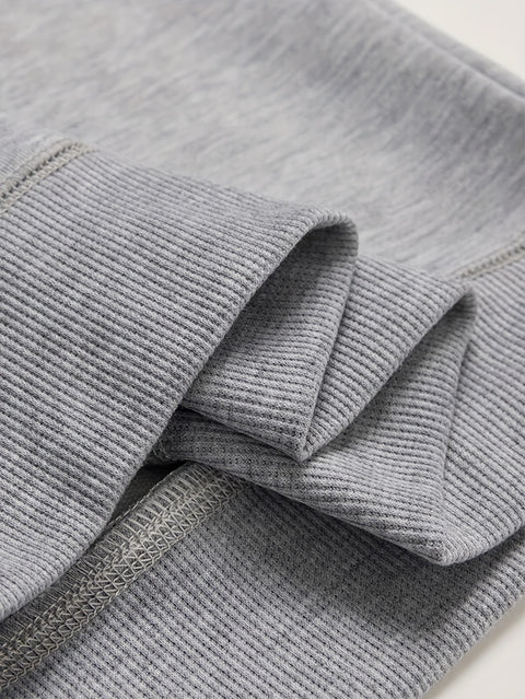 RichMan Long Sleeve Round Neck Street Casual Sports And Fashionable Sweatshirt, Elastic Drawstring Trousers, Sweatshirt And Pants Two-piece Set, For Outdoor, For Autumn And Winter