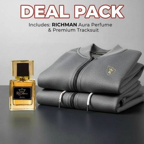 Pack of 2 - Richman Aura Perfume and Premium Tracksuit