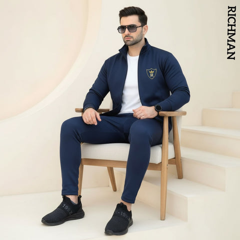 Richman Men’s Tracksuit Set – Full Zip Long Sleeve Sweatshirt & Trouser for Running, Training & Casual Wear for men