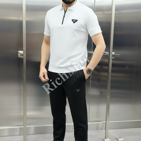 RichMan Old School Zip Polo Tracksuit – Stylish Casual Wear for Men