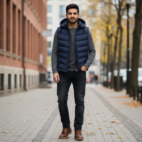 Winter Sale – Premium Puffer Jacket | Black & Blue