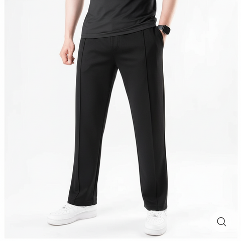 Pack of 2 Men’s Loose Fit Front Line Stitch Trouser – Summer Comfort