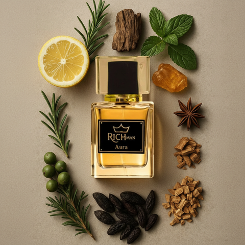 RichMan Aura Perfume for Men, Long Lasting Bold Spicy Scent .