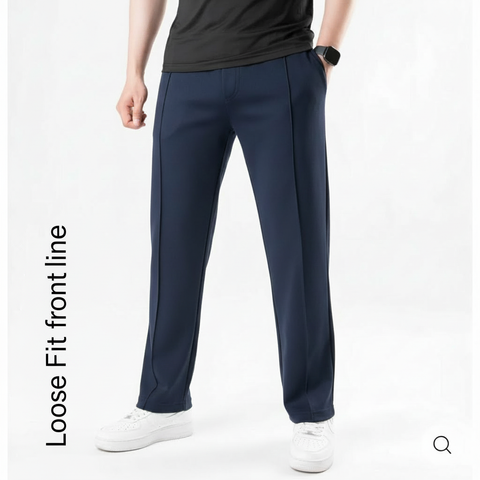 Men’s Loose Fit Front line Stitch Trouser | Lightweight Summer Wear