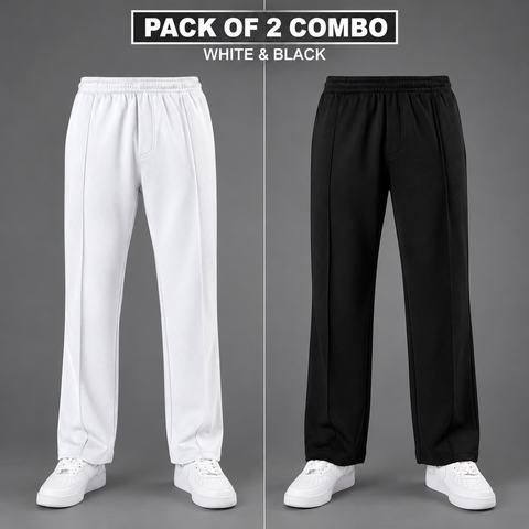 Pack of 2 Men’s Loose Fit Front Line Stitch Trouser