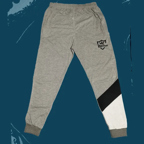 RichMan_Summer Grey Half Sleeve Track Suit for Man T-shirt and Trouser
