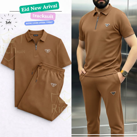RichMan Old School Zip Polo Tracksuit – Stylish Casual Wear for Men