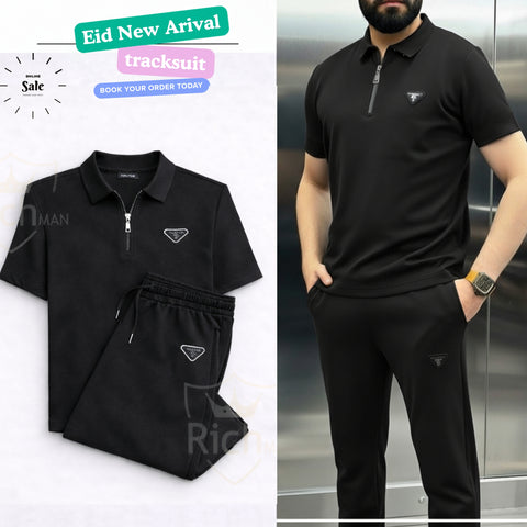 RichMan Old School Zip Polo Tracksuit – Stylish Casual Wear for Men