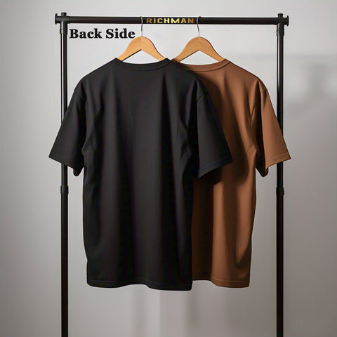 Rich Man - Summer Black and Brown T-Shirts For men And Women