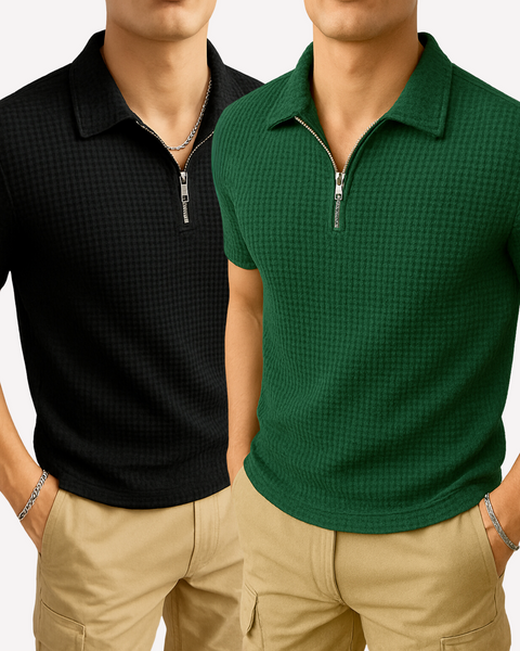 Pack of 2 Old School Polo Shirts for Men – Classic Style Casual Wear new