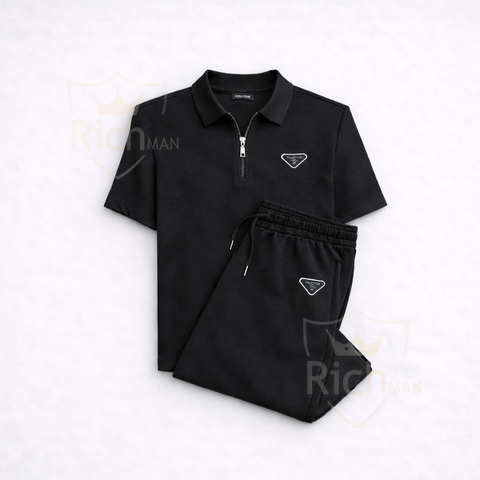RichMan Old School Zip Polo Tracksuit – Stylish Casual Wear for Men