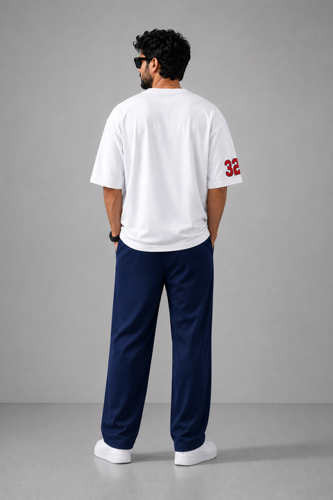 Los Angeles 32 Oversized Drop Shoulder T-Shirt with Loose Fit Trouser Set