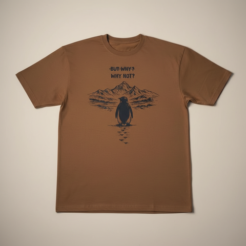 Minimal Penguin Art Summer T-Shirt – Soft Cotton Black shirt