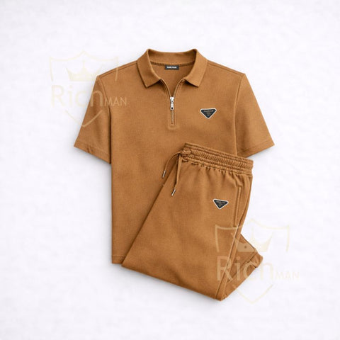 RichMan Old School Zip Polo Tracksuit – Stylish Casual Wear for Men