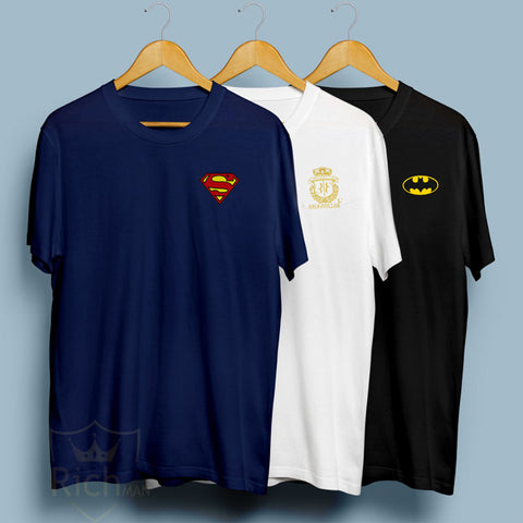Rich Man Pack of 3 Crew Neck T-shirts