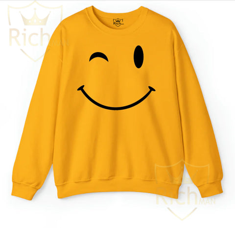RichMan_Winter Pack of 2 premium printed Full Sleeve sweatshirt batman and Smile face For Men and Women's