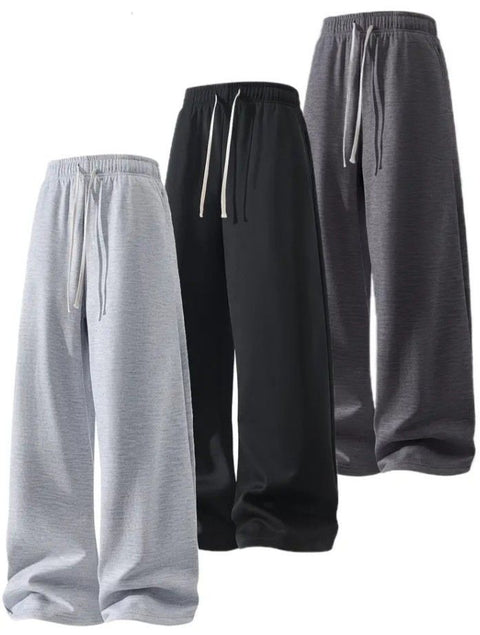 Men’s Loose Fit Wide Legi Trouser – Available in Black, Grey & Dark Grey | Casual Legi Trouser