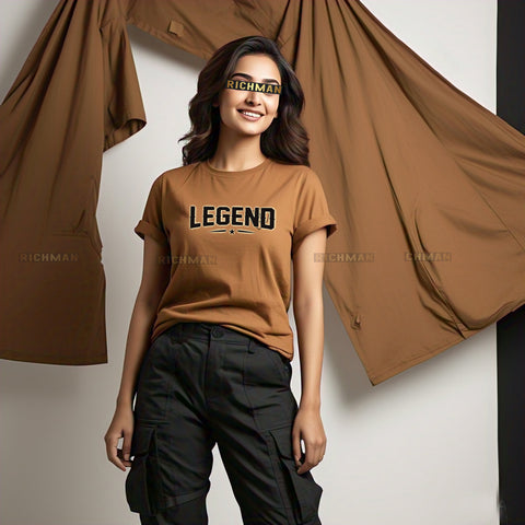 Summer Copper Brown T-Shirt & Black Cargo Trouser for Summer Tracksuit