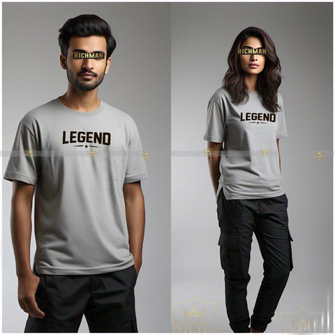 Rich Man- Summer White T-shirt and Black Cargo Trouser Suit For men and Women