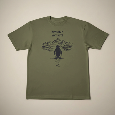 Minimal Penguin Art Summer T-Shirt – Soft Cotton Black shirt