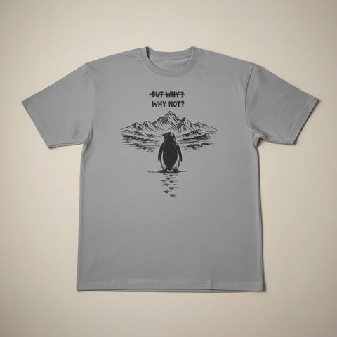 Minimal Penguin Art Summer T-Shirt – Soft Cotton Black shirt