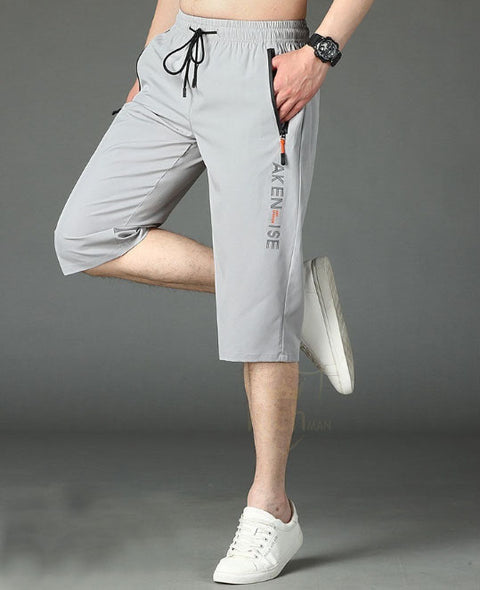 RichMan Men's Casual Zipper Pockets Straight Leg Loose Fit Active Shorts